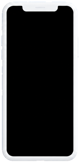 Premier téléphone blanc avec un écran noir vide.